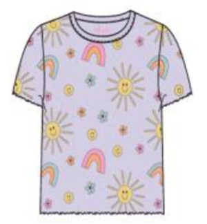 Purple Pattern Graphic T-Shirt